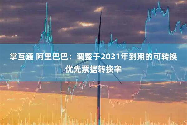 掌互通 阿里巴巴：调整于2031年到期的可转换优先票据转换率